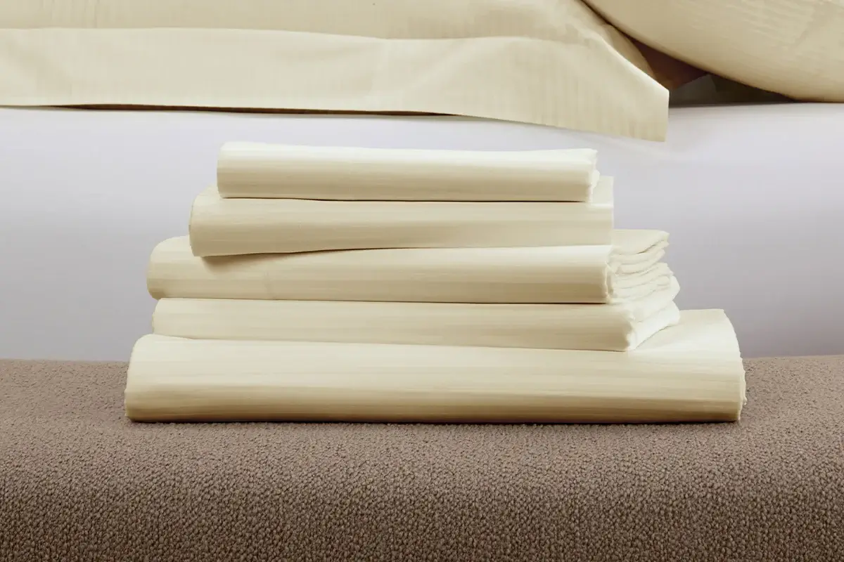 Ivory Tonal Stripe Linens