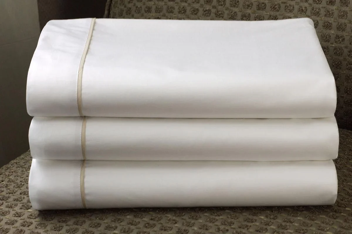 Hotel Collection Taupe Piping Flat Sheet | Westin Bedding, Pillows, and Linens